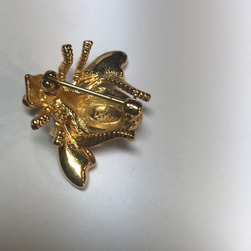 Joan Rivers gold Bee brooch aurora borealis - Picture 5 of 8